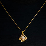 Jiaxy & K 24k 999 Cross Necklace 6.05g, White Diamond 0.119ct - photo 2